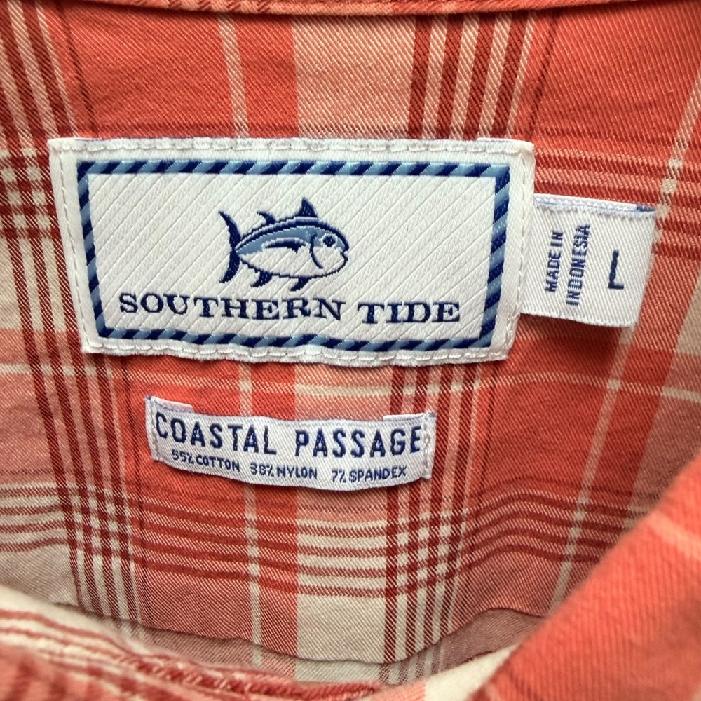 Lot of 3 Southern Tide Shirts Mens Large Cotton Long Sleeve Plaid Gingham - Picture 8 of 10